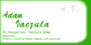 adam vaczula business card